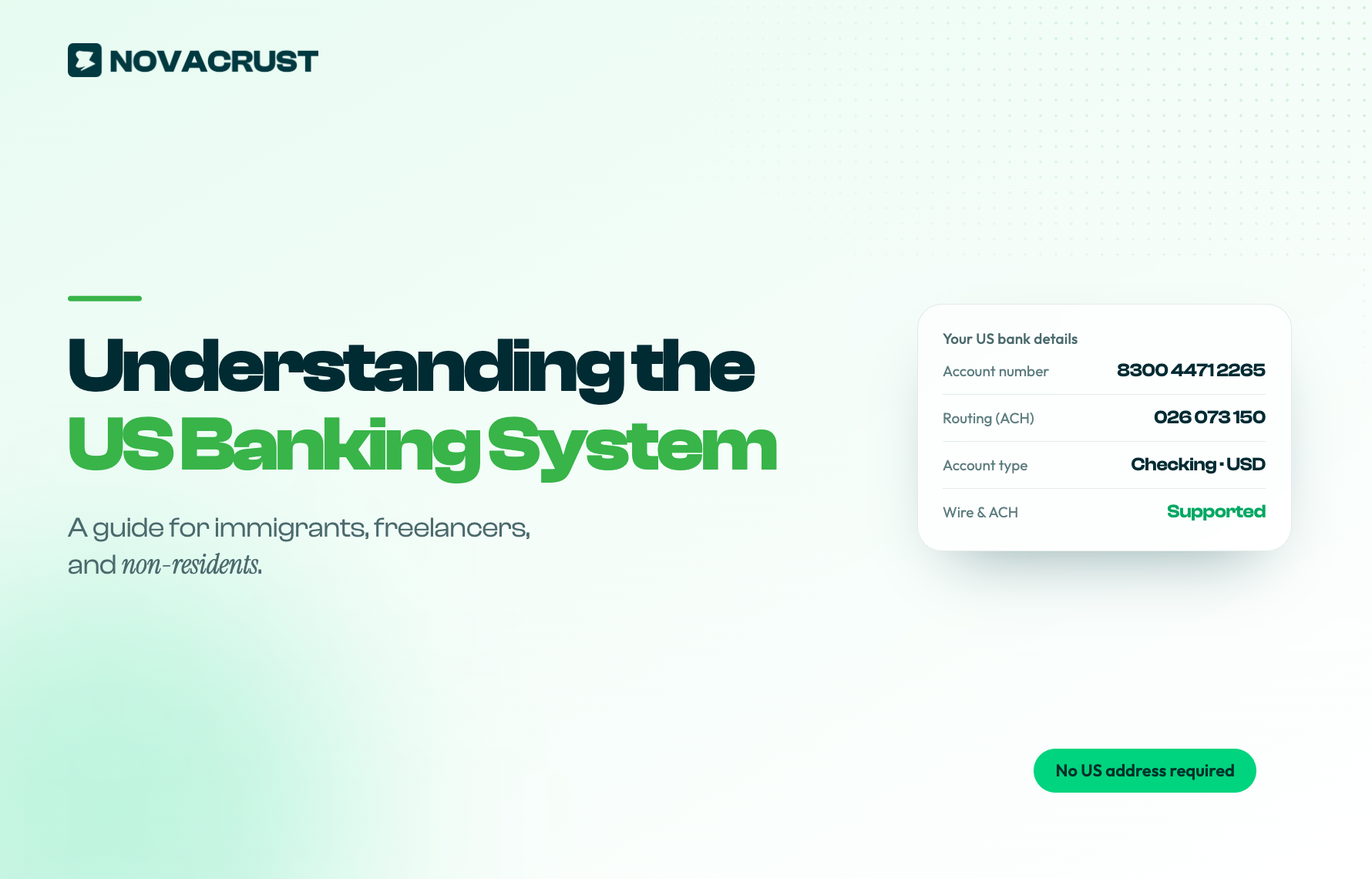 Understanding the US Banking System: A Guide for Immigrants, Freelancers, and Non-Residents