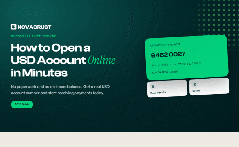 How to Open a USD Account Online in Minutes (2026 Guide)