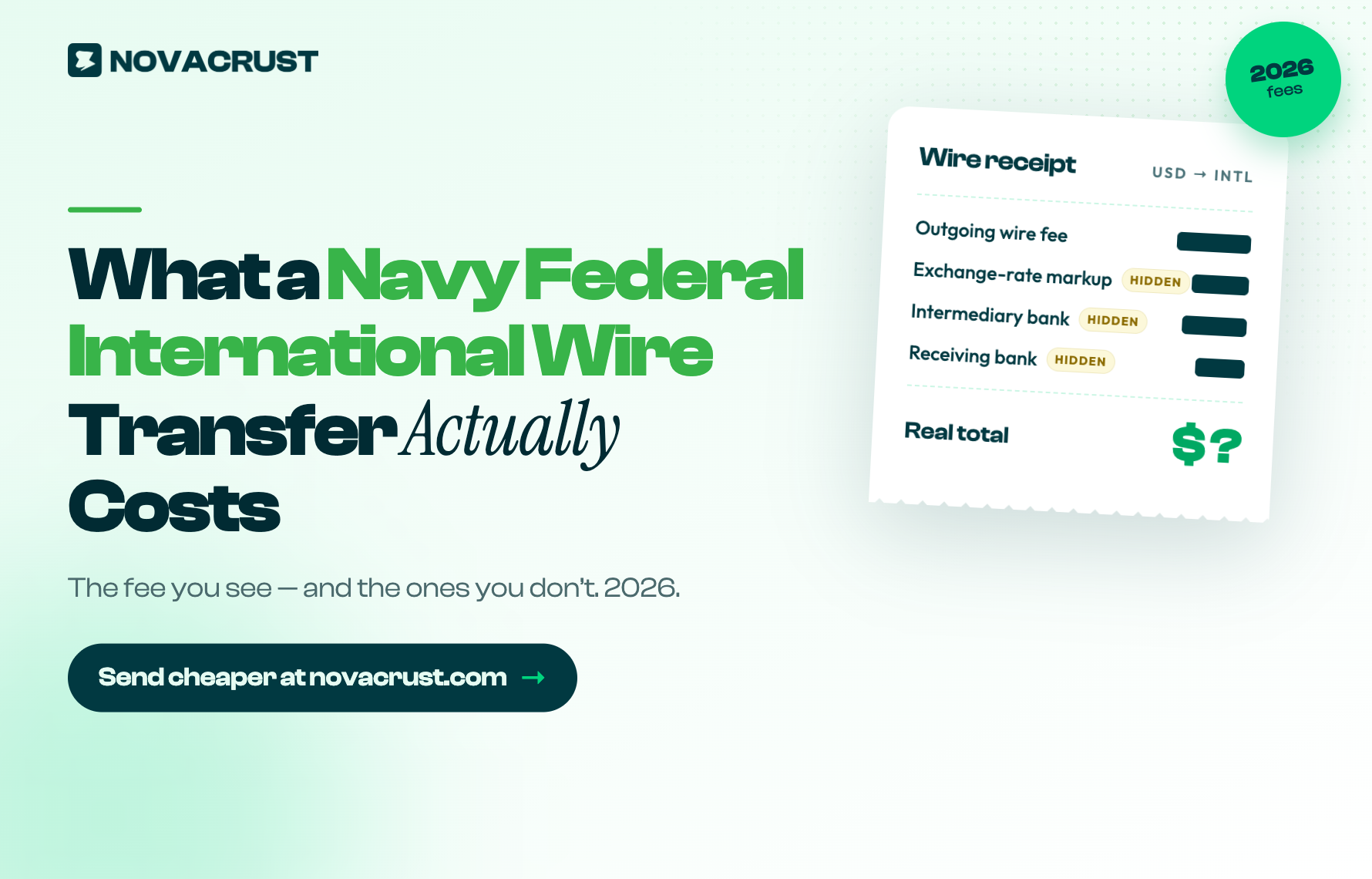 What a Navy Federal International Wire Transfer Actually Costs in 2026